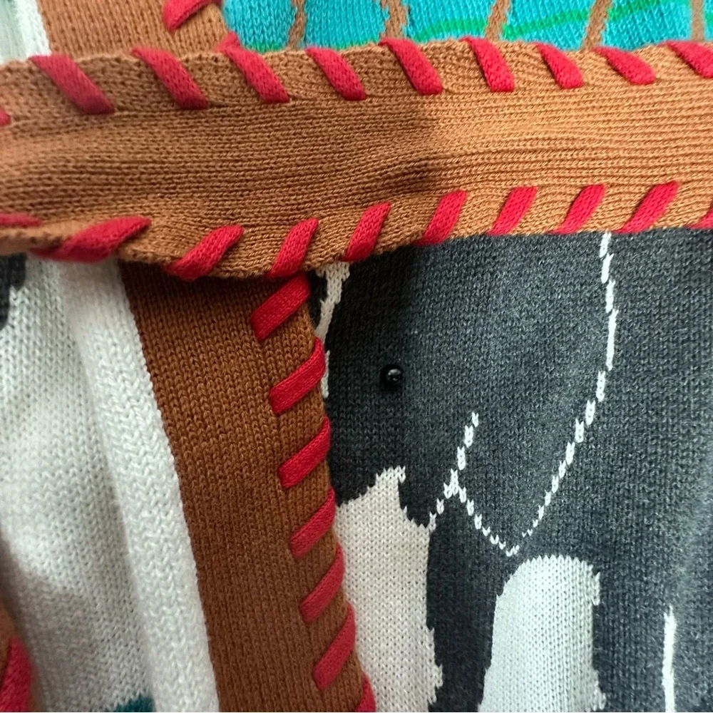 NWOT MUVEIL Western Brown multi Belted Cardigan 38 - Picture 15 of 15